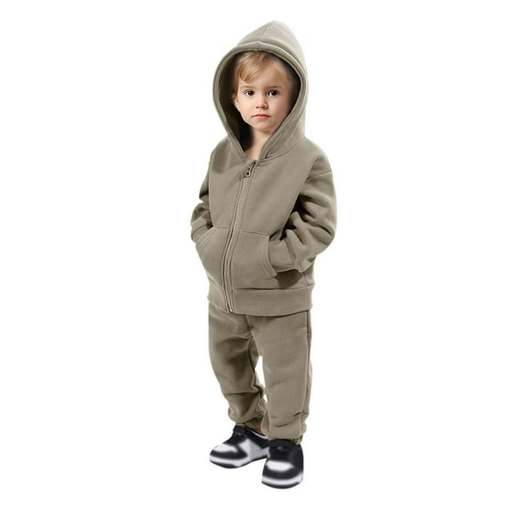 CAIVO Kids Clothes Sets Children Sports Suit Boys Girls Sweatshirt Tops Hoodie Trousers Pant Sets Warm Long Sleeve Two Piece Clothes Leisure Toddler Daily Wear