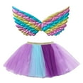 thumbnail image 1 of CAIVO Kids Girls Ballet Skirts Holiday Party Dance Skirt With Wing Outfits Stylish Toddler Child Daily Wear, 1 of 4