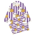 thumbnail image 1 of CAIVO Kids Girls Halloween Print Pajama Sets Lapel Long Sleeve Button Down Shirt With Pants 2 Piece Casual Home Homewear, 1 of 5