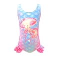 CAIVO Kids Girls One-Piece Swimsuit Tie Dye Print With Gradient Fish ...