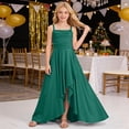 thumbnail image 1 of CAIVO Kids Girls Party Dress With Ruffled Tiered Dress And Strapless Solid Color Sleeveless Crisscross Bodice For Square Collar Lovely Dresses, 1 of 6