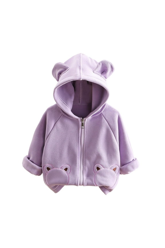 Kids Jacket Fall Winter Full Zip Fuzzy Coats Outwear Boho Toddler Child Daily Wear