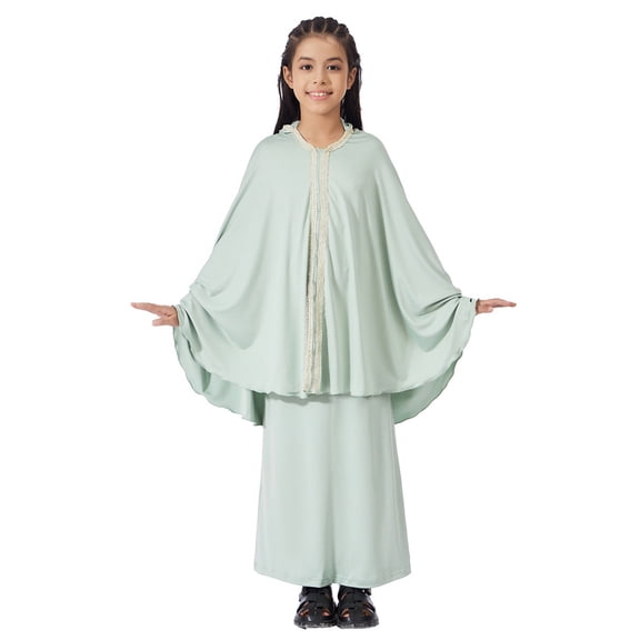 CAIVO Kids Outfit Sets Elegant Girls Dress With Floral Embroidery And Matching For Celebrations Holiday Clothing Sets