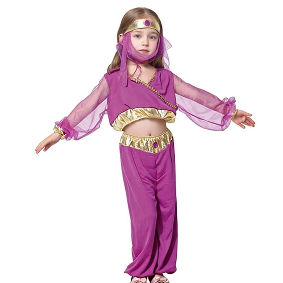 CAIVO Kids Outfit Sets Exquisite Girls Dance Party And Performance Boho Clothing Sets
