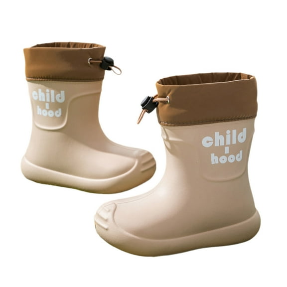 CAIVO Kids Rain Boots Non- High Tops Toddler Booties Boys Girls Outdoor Play Summer Fall Casual Shoes Cute Child Footwear