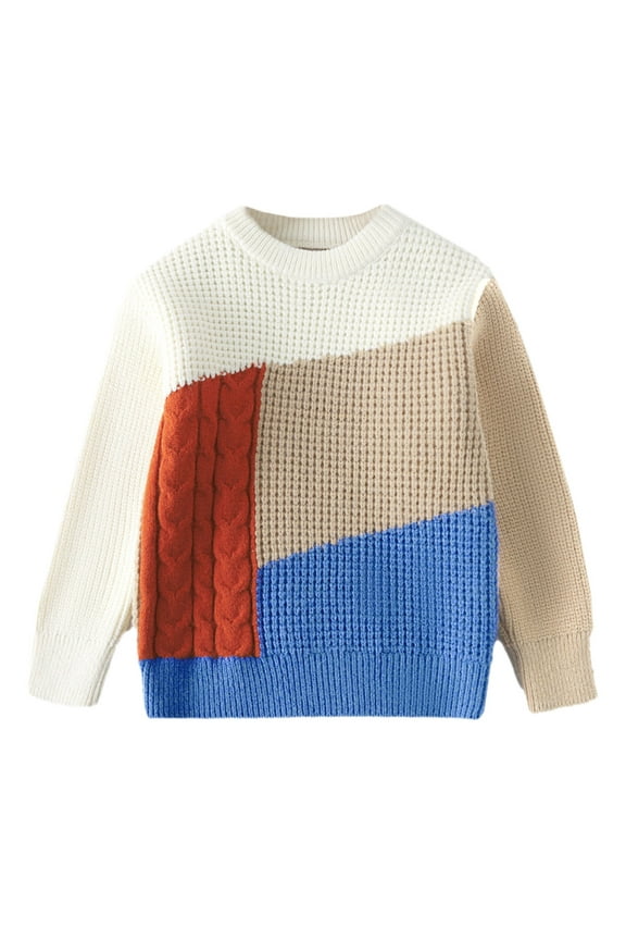 Kids Sweaters Knit Crewneck Long Sleeve Cartoon Panda Pullover Birthday Toddler Child Daily Wear