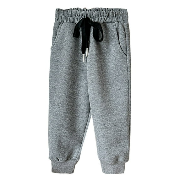 CAIVO Kids Sweatpants Boys Girls Soft Casual Straight Leg Athletic Pants With Drawstring And Pockets Cute Toddler Child Daily Wear Trousers