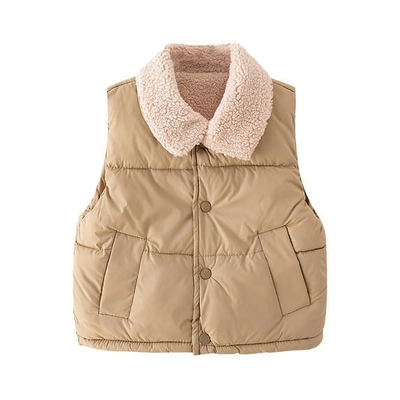 CAIVO Kids Toddler Baby Boys Autumn Winter Jacket Sleeveless Zip UP Boys Coats Clothes Outwear Lovely Child Daily Wear