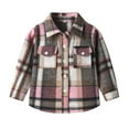 thumbnail image 1 of CAIVO Kids Toddler Baby Unisex Autumn Winter Plaid Tops Long Sleeve Coats Jacket Cardigan Clothes Trendy Outerwear, 1 of 9