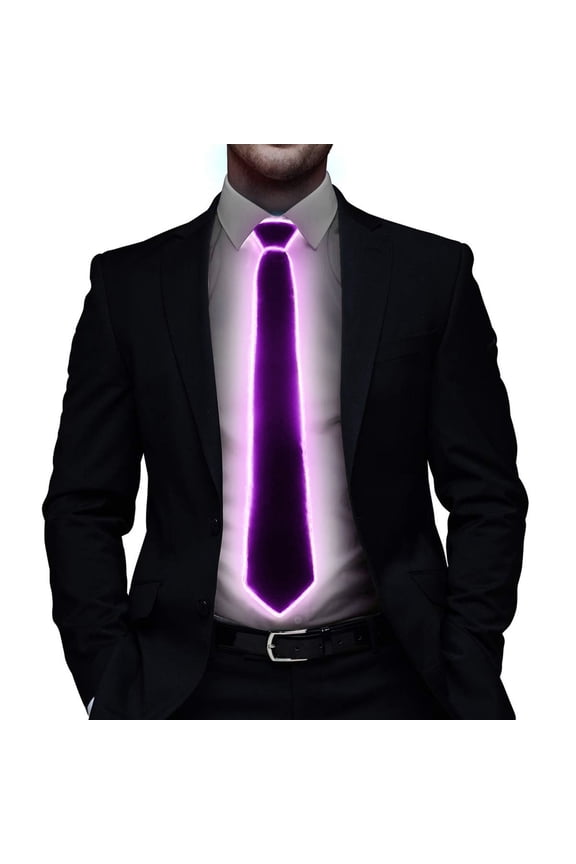 LED Light Up Tie For Men Glowing Party Accessory Novelty Fashion Statement For Raves Weddings Night Events