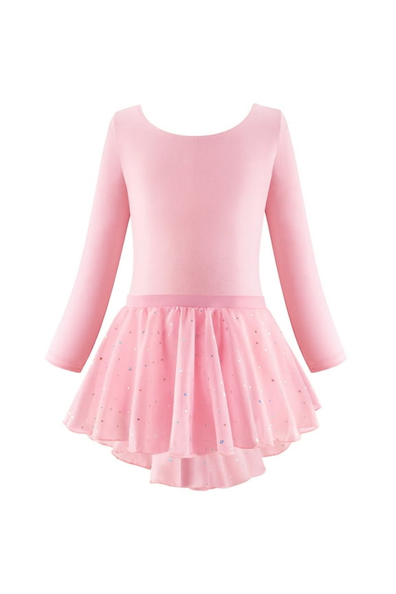 Long Sleeve Ballet Skirted Leotards Dance Dresses Tutu Outfits For Ballerina Toddler Girls Lovely Child Daily Wear
