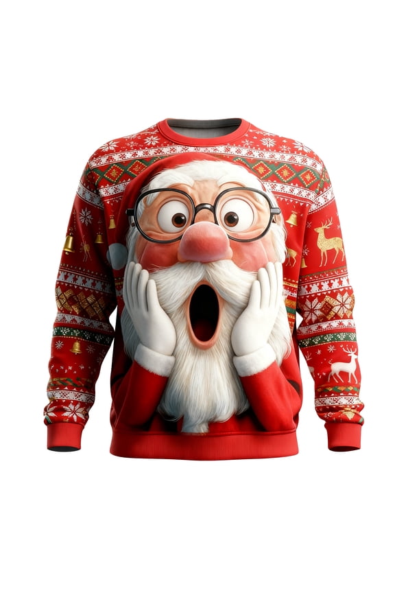 Men Long Sleeve Crew Neck O-Neck Sweatshirt Thermal Winter Warm Pullover Tops Casual Soft Comfortable Tops Wear Apparel Christmas Breathable Streetwear