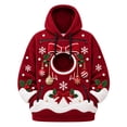 thumbnail image 1 of CAIVO Men Women Unisex Christmas Pet Pouch Hoodie Snowman Sweatshirt with Pocket for Dogs Cats With Zipper Pockets For Holiday Party Tops, 1 of 6