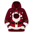 thumbnail image 1 of CAIVO Men Women Unisex Christmas Pet Pouch Hoodie Snowman Sweatshirt with Pocket for Dogs Cats With Zipper Pockets For Holiday Party Tops, 1 of 6