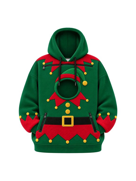 Men Women Unisex Christmas Pet Pouch Hoodie Snowman Sweatshirt with Pocket for Dogs Cats With Zipper Pockets For Holiday Party Tops