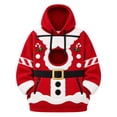 thumbnail image 1 of CAIVO Men Women Unisex Christmas Pet Pouch Hoodie Snowman Sweatshirt with Pocket for Dogs Cats With Zipper Pockets For Holiday Party Tops, 1 of 6