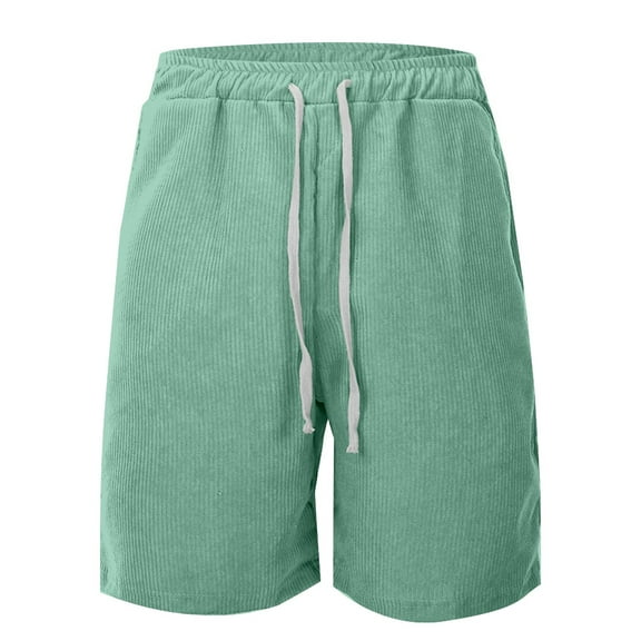 CAIVO Men's Casual Corduroy Shorts Comfortable Breathable Summer Shorts For Daily Wear Sports Outdoor Activities Lightweight Relaxed Fit Breathable Dailywear