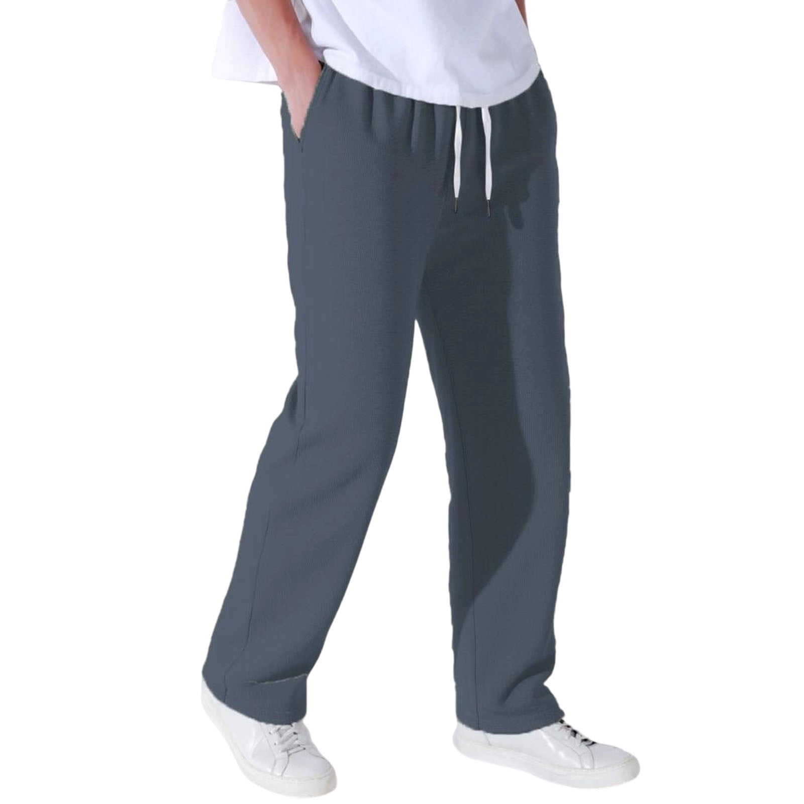 CAIVO Men's Casual Pants Solid Color Comfortable Streetwear Solid Color ...