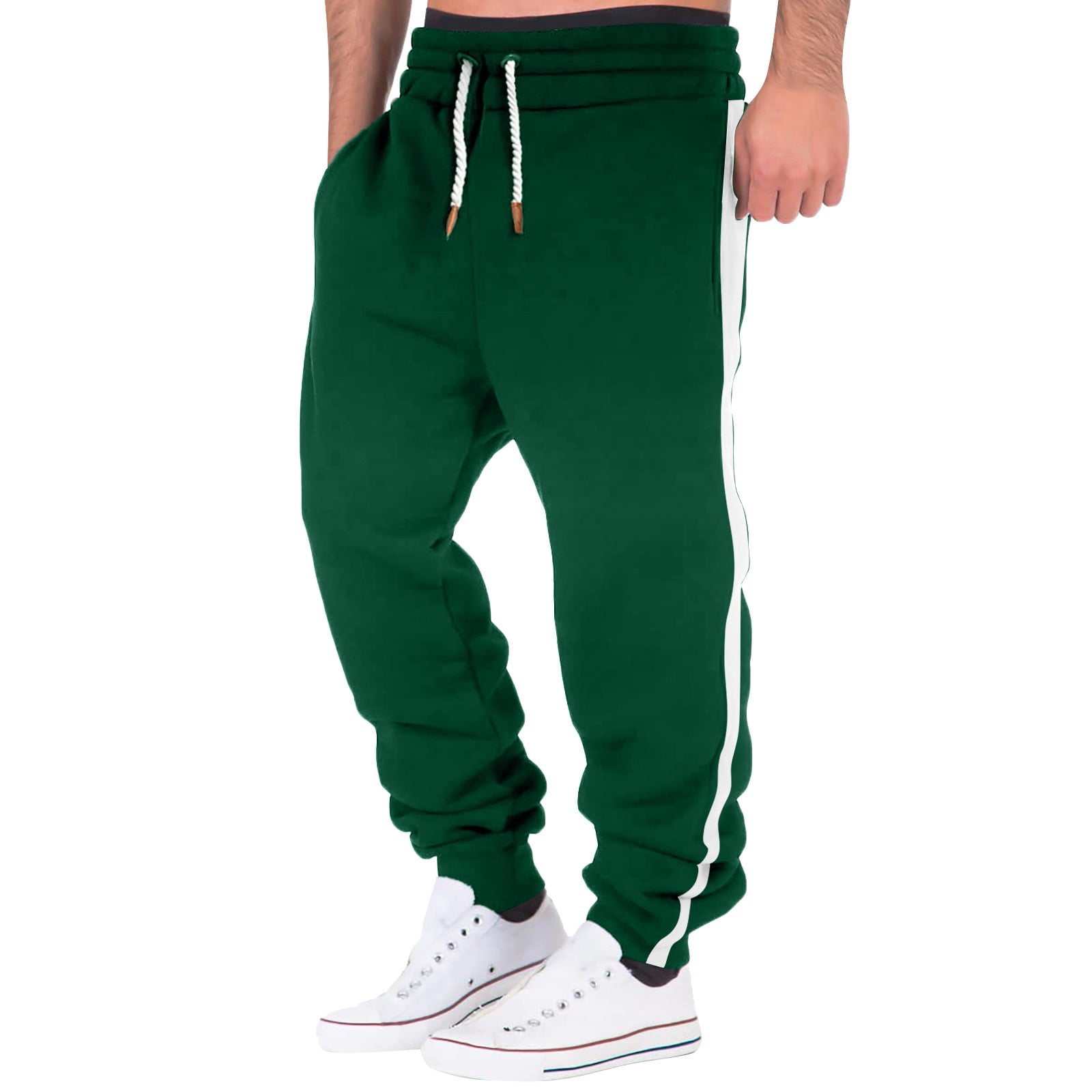 CAIVO Men's Casual Pants Solid Color For Everyday Wear Slim Fit Design ...