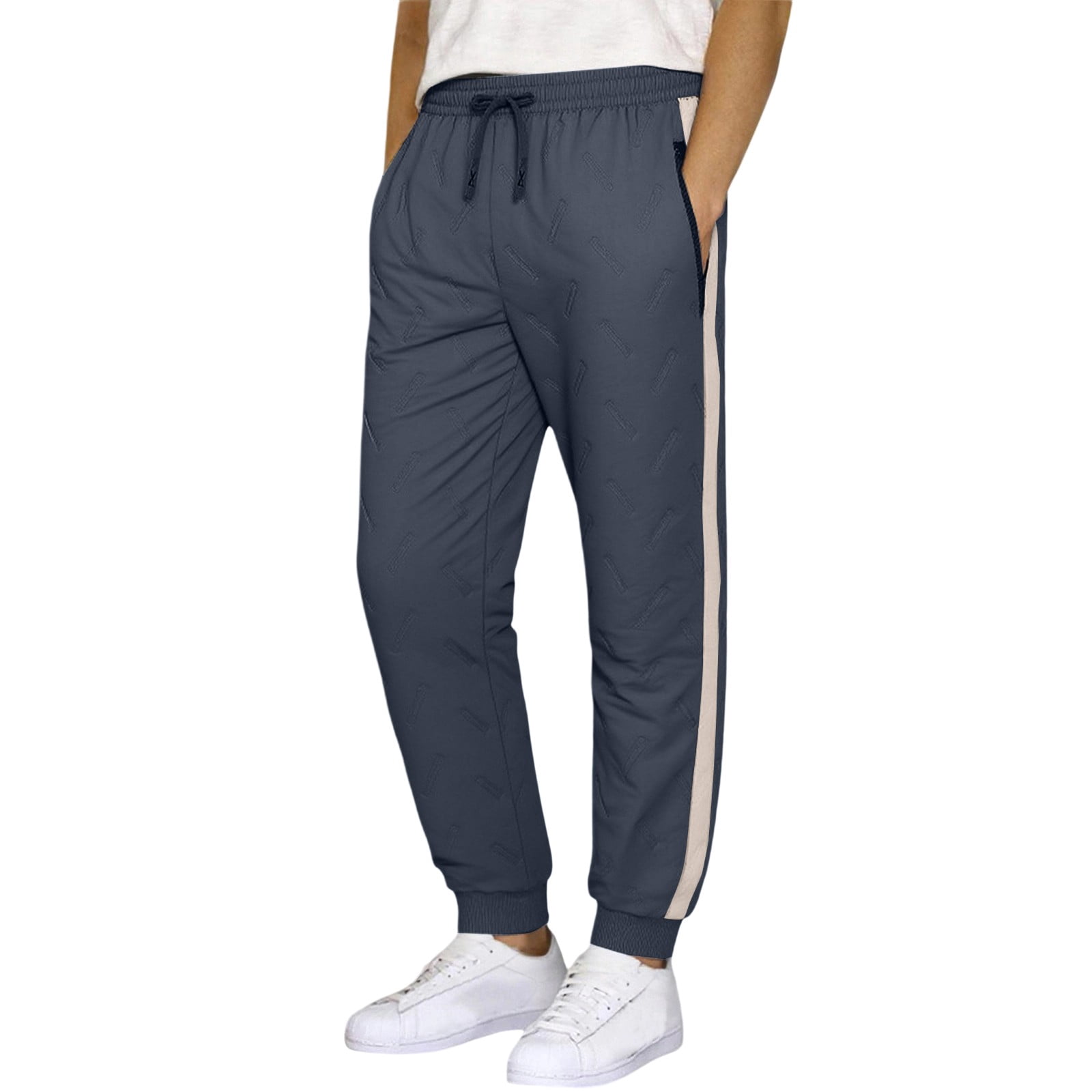 CAIVO Men's Casual Pants Solid Color Winter Warm Lined Trousers For ...