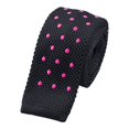 thumbnail image 1 of CAIVO Men's Knit Wool Slim Tie Polka Dot Pattern Necktie For Business Casual Wedding Party Formal Occasions, 1 of 3