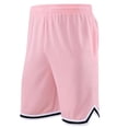 thumbnail image 1 of CAIVO Men's Long Basketball Shorts With Zipper Pocket Knee Length Mesh Sports Play Basketball Court Star Fitness Sports Shorts Gym Solid Color Boho Dailywear, 1 of 4