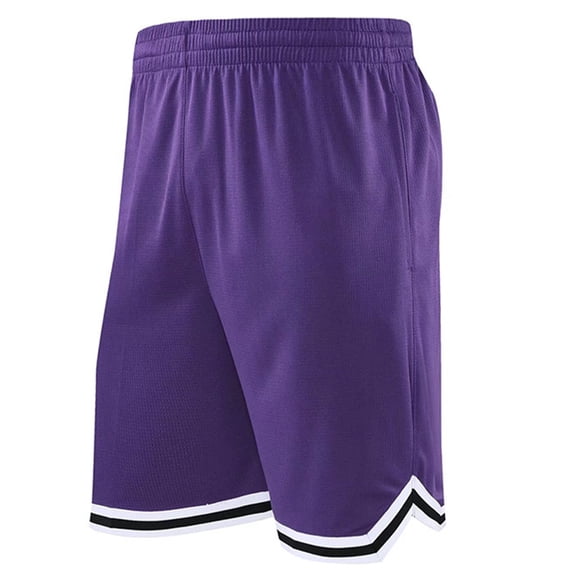 CAIVO Men's Long Basketball Shorts With Zipper Pocket Knee Length Mesh Sports Play Basketball Court Star Fitness Sports Shorts Gym Solid Color Stylish Dailywear