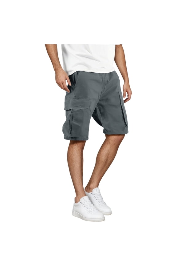 Mens Summer Fall Casual Shorts Patchwork Sports Beach Shorts With Pockets Solid Color Leisure Dailywear