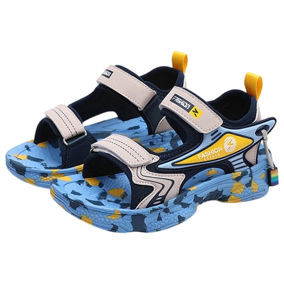 CAIVO Outdoor Casual Hollow Design Kids Shoes Daily Wear And Summer Activities Comfortable Lightweight Trendy Solid Color Beach Sandals for Holiday Fun