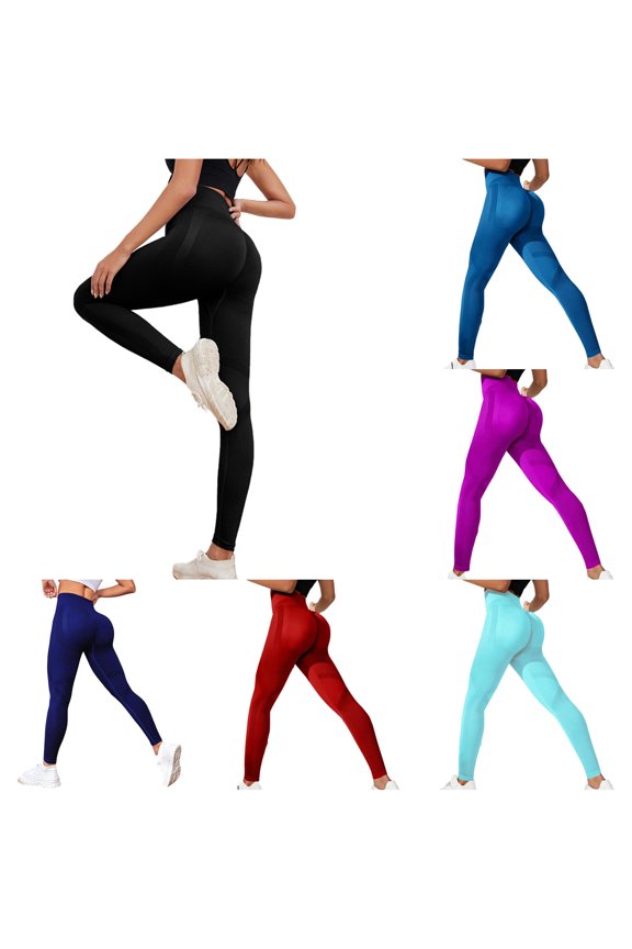 Pants Athletic Tight For Women Postpartum Fitness Cycling Yoga Seamless Textured High Waisted Leggings Stretch Solid Color Running Trousers , Black