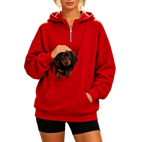 CAIVO Pet Carriers Hoodies, Cat Hoodie With Pouch Hoodies Pocket Sweatshirt for Dogs Cats Pet Carrier Long Sleeve Tops
