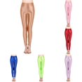 thumbnail image 1 of CAIVO Plus Size High Waist Workout Leggings Shiny Pants Yoga Tights For Women Stretch Solid Color Athletic Gym Pilates Running Fitness Trousers , Coffee, 1 of 5