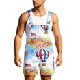 thumbnail image 1 of CAIVO Printed Overalls for Men Shorts Romper Festival Jumpsuits Work Bibs Coveralls Adjustable Strap With Pockets Summer Outdoor Independence Day Casual Jumpsuit Celebrate America's 250th Anniversary, 1 of 4