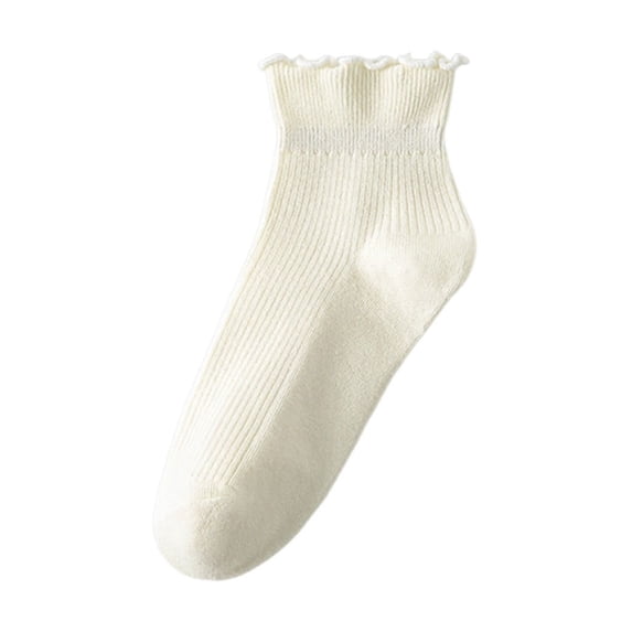 CAIVO Socks For Women Cute Ruffle Ankle For Lightweight Cozy No-Show Breathable Cool Knit Low Cut Casual Everyday Wear