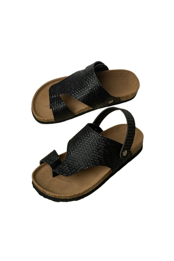 Summer Shoes Girls Large Sized Retro Style Sequined Flip Flops With Soft Soles For Both Casual Wear Beach Lightweight And With Separate Toes. Holiday Solid Color Sandals Versatile Footwear