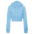 thumbnail image 1 of CAIVO Sweatshirts Women Cropped Zip Up Hoodie Soft Lightweight Adjustable Drawstring Ribbed Hem Solid Color Long Sleeve Y2K Hooded Jacket Casual Streetwear Outerwear Breathable Tops, 1 of 3
