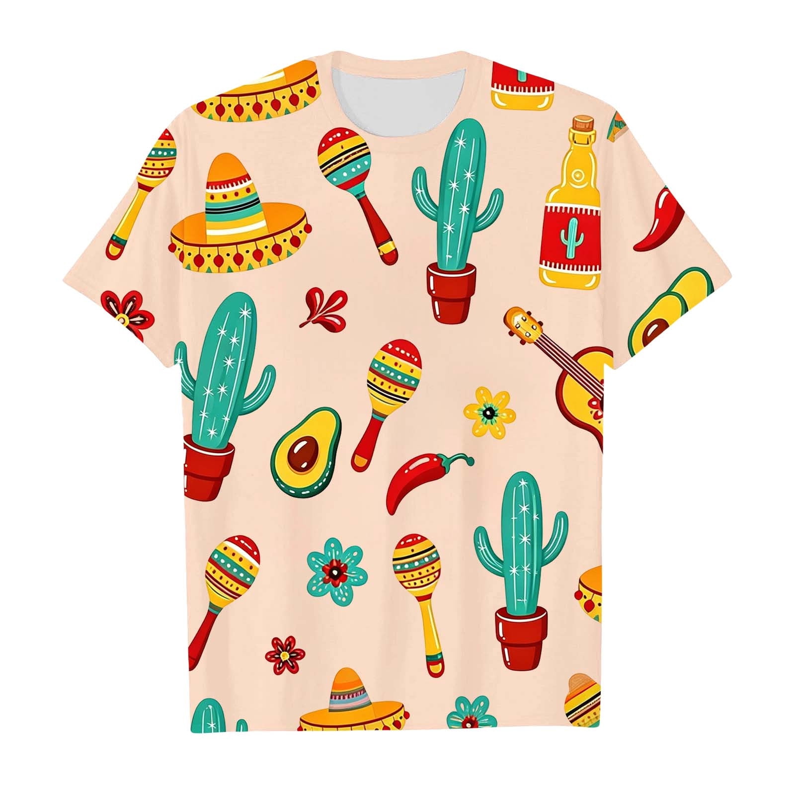 CAIVO T-Shirts Girls Short Sleeve Tee Cartoon Boys Lightweight Tops ...