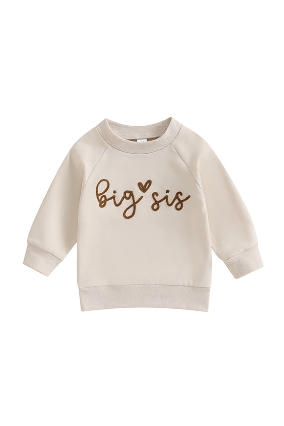 Toddler Baby Girl Clothes Long Sleeve Pullover Sweatshirt O-Neck Romper Fall Winter Cute Sister Matching Outfits Cute Child Daily Wear