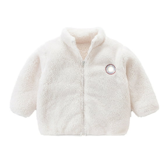 CAIVO Toddler Baby Girls Boys Jacket Zip Up Coats Warm Fall Winter Outwear Clothes Holiday Child Daily Wear