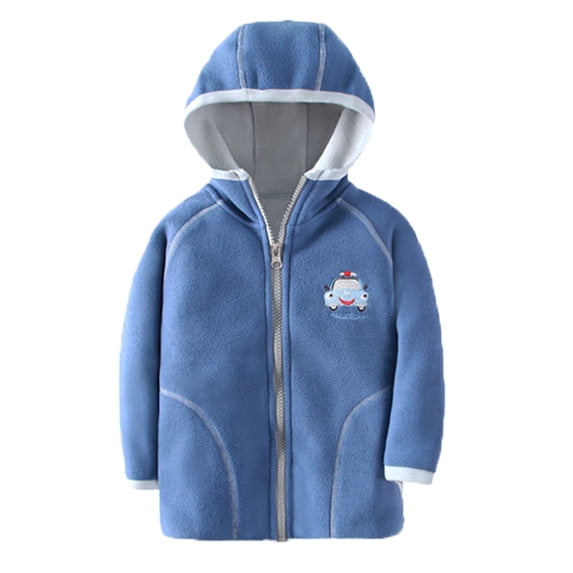 CAIVO Toddler Boys Girls Long Sleeve Winter Cartoon Zipper Hoodie Coats Jacket Warm Outwear Versatile Outerwear
