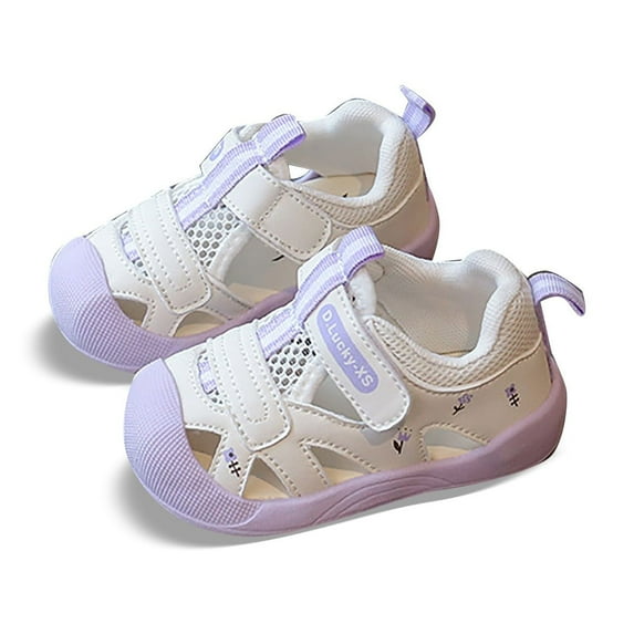 CAIVO Toddler Boys Sandals Breathable Lightweight Closed Toe Casual Shoes For Daily Wear And Outdoor Play Comfortable Soft Sole Footwear Solid Color Beach Shoes for Toddler Child