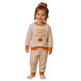 thumbnail image 1 of CAIVO Toddler Girl Fall Pumpkin Outfit Sets Long Sleeve Sweatshirt Jogger Pants Set Cute Pumpkin Halloween Kids 2 Piece Clothing Set, 1 of 4