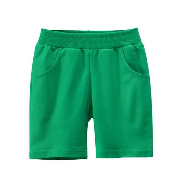 CAIVO Toddler Girls Boys Kids Sports Solid Color Casual Shorts Fashion Beach Cargo Shorts Boho Child Daily Wear
