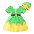 thumbnail image 1 of CAIVO Toddler Girls O-Neck Short Sleeve Christmas Holiday Party Dress Dance Party Dresses Boho Child Sundress, 1 of 7