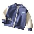 thumbnail image 1 of CAIVO Toddler Jacket Outerwear Kids Baby Girls Boys Color Block Coats Zipper Warm Winter Outwear Long Sleeve Cozy Dailywear, 1 of 9