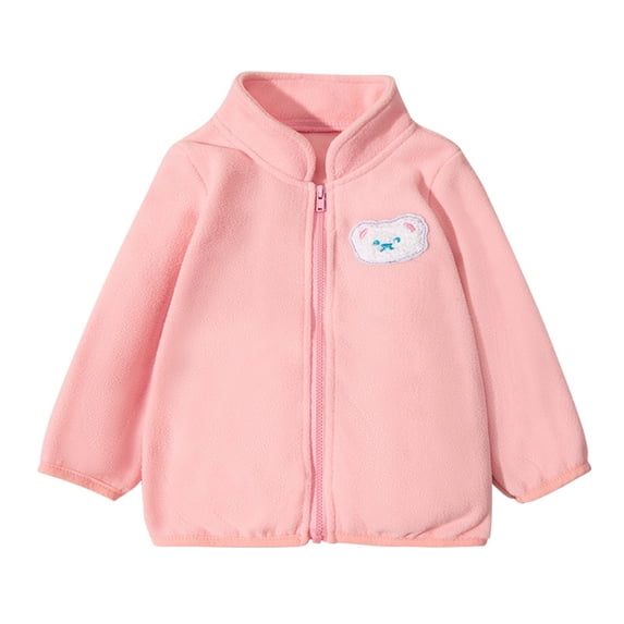 CAIVO Toddler Kids Baby Girls Boys Jacket Bear Outerwear Zipper Warm Winter Coats Long Sleeve Relaxed Fit Dailywear