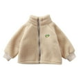 thumbnail image 1 of CAIVO Toddler Kids Baby Girls Boys Solid Color Coats Jacket Outerwear Zipper Warm Winter Outwear Long Sleeve Leisure Dailywear, 1 of 4