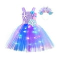 thumbnail image 1 of CAIVO Toddler Kids Girls Halloween Hallowmas Historical LED Light Tulle Dress Princess Hairband Outfits Breathable Child Daily Wear, 1 of 7