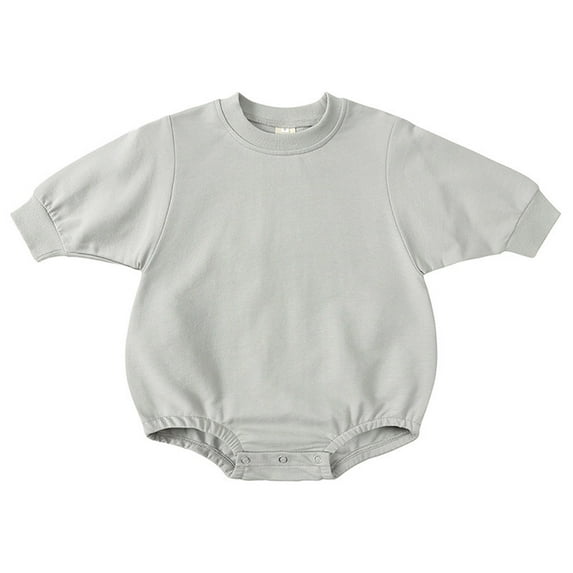 CAIVO Toddler Solid Color Outfits Girls Boys Sweatshirt Tops O-Neck Romper Cute Clothes Cozy Child Daily Wear