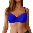 thumbnail image 1 of CAIVO Underwire Push Up Bikini Top Women Swimwear Swimsuit Tops Bathing Suit Bra Top Leisure Beach Vacation Summer Swim Wear, 1 of 5
